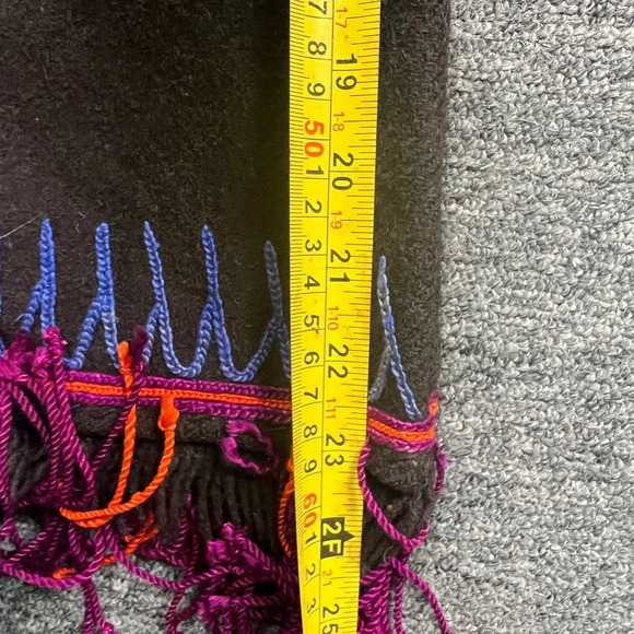 RARE Vintage 1960s Handmade Embroidered Wool Pullover Jacket - Picture 5 of 6